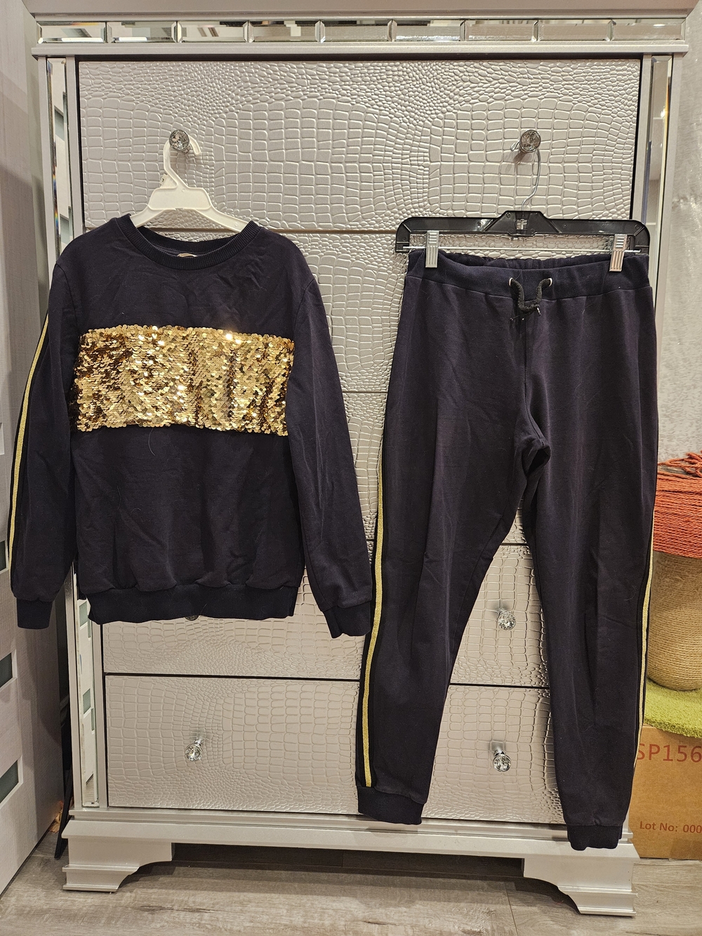Women's Sequin Sweatpants Set